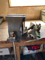 Pair Of Vintage Work Bench Vices, Duracraft