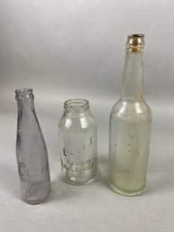 Antique Coors BIMAL Bottle, Coors Quart Beer Bottle & Coors Canning Or Malt Jar