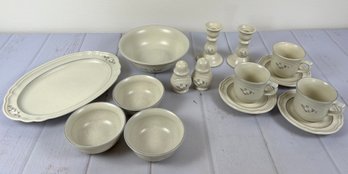 Large Set Of Phaltzgraff Heirloom Stoneware Dishes And Tableware Accessories