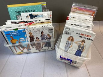 Lot Of Sewing Patterns For Women's And Men's Clothing, Mostly New