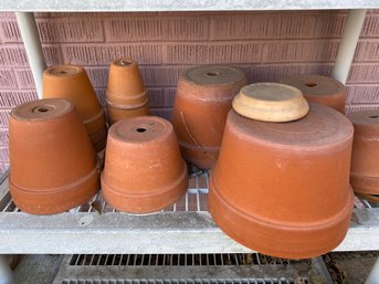 Many Terra Cotta Flower Planter Pots