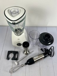 FlavorWave Powerstick Immersion Blender With Attachments And Braun Countertop Blender