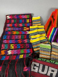 Handwoven Table Runners Table Clothes, 3 Packages Coasters/Napkins, Sashes Scarves From Guatemala