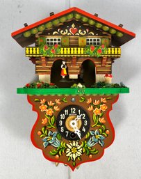 Stunning Hand-painted Alexander Taron Mini German Cuckoo Clock And Toggili Weather Station