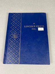 Book Of Lincoln Cents, 1941 To 1974 With Five Missing Coins