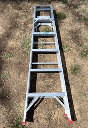 Nice 6-foot Werner Saf-T-master Aluminum Step Ladder With Paint Or Tool Tray