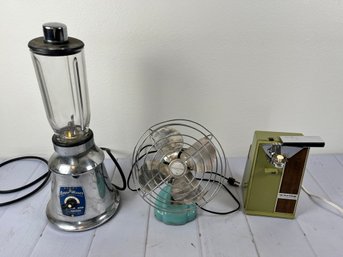 Fun Vintage/Retro Electronics- Includes A Blender, A Fan, And An Automatic Can Opener