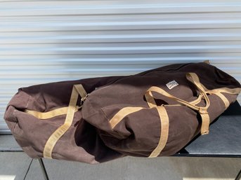 Pair Of Two Brown Canvas Cabela's Duffle Sports Bags