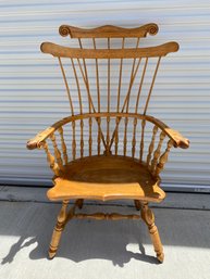 Spectacular Handmade Maple Windsor Dining Arm Captain's Chair