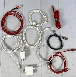 Lot Of Eight Miscellaneous Charging Cables- Compatible With Apple Products