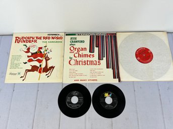 Lot Of Vinyl Records/LPs With Christmas Songs- Includes 33s And 45s
