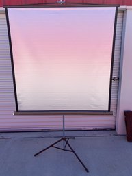 Vintage Da-Lite Portable Storable Silver Pacer Projector Or Projection Screen