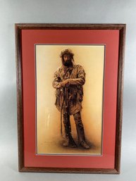 Limited Edition, Certified Print Titled Mountain Man With Rifle By Wyoming Artist James Bama, 758/1250