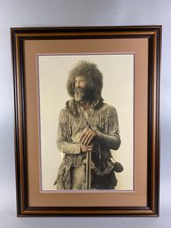 Framed Limited Edition Certified Print Titled Mountain Man 1820-1840 Period, Artist James Bama, 758/1500