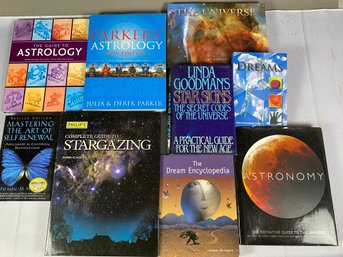 Set Of 9 Books On Astrology, Stargazing, Dream Interpretation, And Astronomy