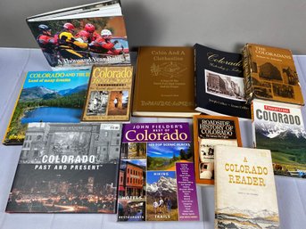 Set Of 11 Books On Colorado History, Landscape, Stories, Landmarks, And Images