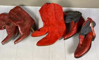 Funky And Fun Women's Red Heeled Cowgirl Boots