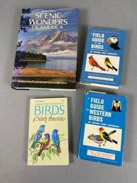 Lot Of 3 Vintage Bird Field Guides Books And Reader's Digest Scenic Wonders Of America