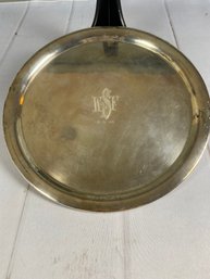 VIntage Sterling Silver Round Monogramed Platter, 670 Grams