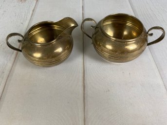 VIntage Sterling Silver Creamer And Sugar Bowl, 240 Grams