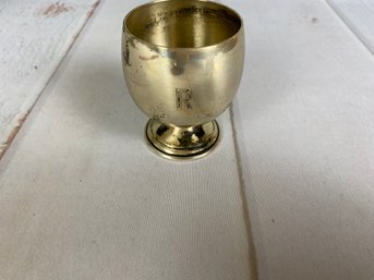 Vintage Sterling Silver Cup Or Small Chalice Monogramed With 'R', 70 Grams