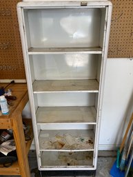 Vintage White, Metal Garage Or Shop 4-Shelf Shelving Unit