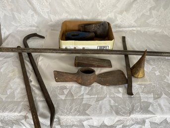 Lot Of Miscellaneous Demolition Tools And Heads Of Yard Tools