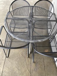 Metal Patio Table With 4 Chairs