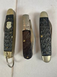Lot Of Two Pocket Knives & A Multitool, Boy Scouts Of America, Pal Cutlery, Boker Tree Brand