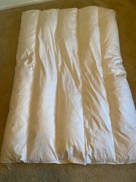 White Queen Size 4' To 5' Down Mattress Topper, Duck Feathers