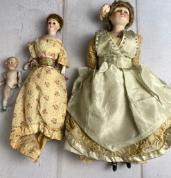 Vintage Or Antique Porcelain Dolls From Germany And/or France In Very Old Box