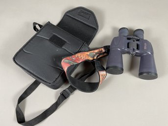 Set Of Nikon Action Shoreline 7 X 50 Binoculars With Strap And Case