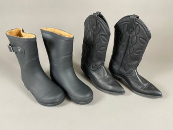 Chooka Premium Rainwear Delrange Black Boots-1/2, And Cowgirl Boots, Size 7