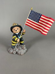 Firefighter My Brother, My Nation Figurine,  From The Brother Bears And Hamilton Collection