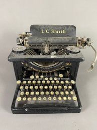 Vintage Or Antique Black LC Smith & Corona Typewriter