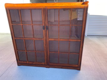 Beautiful Very Large And Sturdy Glass Front Cabinet With Multiple Shelves