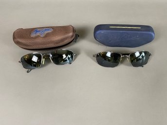 One Pair Of Maui Jim And One Pair Of Tradewinds High Quality Sunglasses With Cases