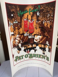 Fun Signed And Numbered Pat O'Brien's Poster Copyright 1982, Signed By Artist Ron Picon