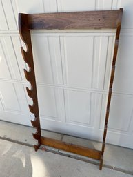 Wooden, Probably Pine, Stained Gun Rack