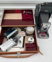 Vintage Polaroid 900 Electric Eye Land Camera With Film Included And Leather Case