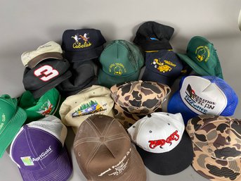 Large Lot Of Throwback, Retro Trucker Hats, Cabela's, Walker Mowers, Two-Cylinder Club, Dale Earnhardt