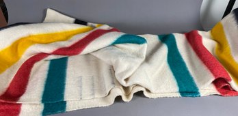 Striped Wool Hudson's Bay Point Blanket, Made In England