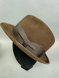 Beautiful Vintage Dress Fedora Style Hat By Bianchi Size 7-1/8 Italy