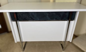 Groovy MCM Midcentury Bar With Chrome Accents