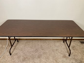 Sturdy Folding Six Foot Craft Table With Laminated Top, Lot A