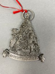 Loveland Colorado Pewter Christmas Ornament, Signed & Numbered, 1998, Oh Christmas Tree, Ben Cordsen