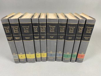 10 Volume Collector's Set Of Hardcover Books By Britannica, Gateway To The Great Books