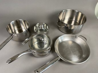 Lot Of Miscellaneous Stainless Steel Pots & Pans, Cuisinart, Gold Coast, Food Network