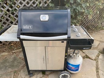 Nice Weber Spirit E-310 Propane Grill With Brookstone Grilling Tools, Propane Tank And Cover