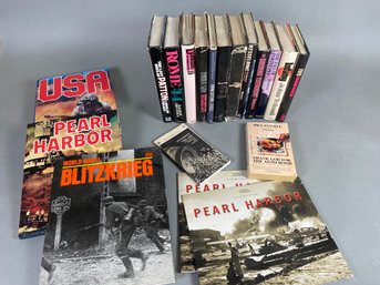 Many Books On World War II Including Hardcover, Softcover And Coffee Table Books